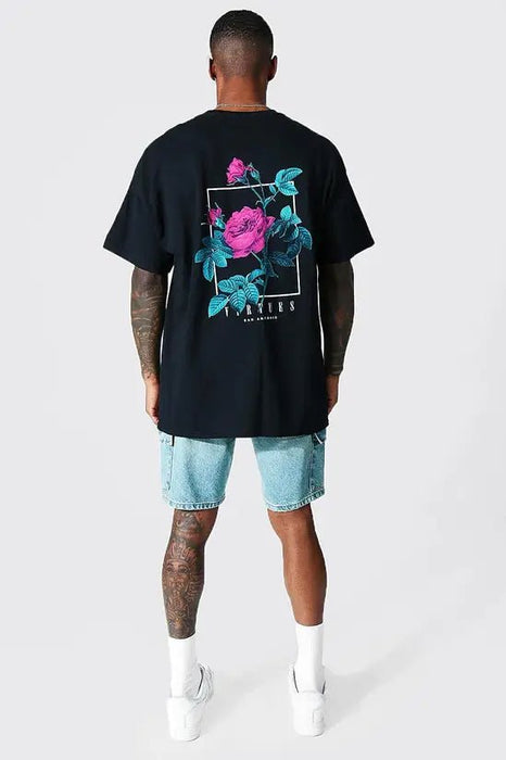 boohooMAN Camiseta gráfica extragrande con el lema "Virtudes" - Quierox - Tienda Online