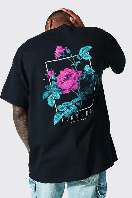 boohooMAN Camiseta gráfica extragrande con el lema "Virtudes" - Quierox - Tienda Online