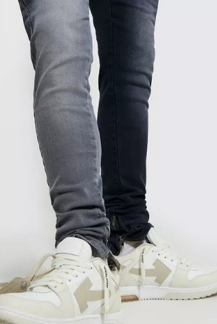 BOOHOOMAN VAQUEROS PITILLO ELÁSTICOS APILADOS EN CONTRASTE - Quierox - Tienda Online