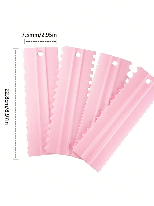 Boquilla para glaseado de tarta con lazo de plástico rosa (4 unidades) - Quierox - Tienda Online