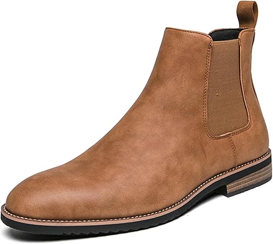 Botas con puntera lateral para hombre, de piel sintética, de tacón bajo - Quierox - Tienda Online