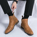 Botas con puntera lateral para hombre, de piel sintética, de tacón bajo - Quierox - Tienda Online