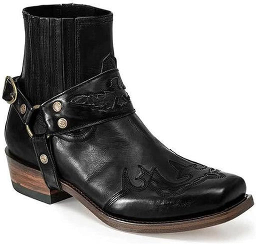 Botas de cuero con cremallera lateral, estilo motorcylce - Quierox - Tienda Online