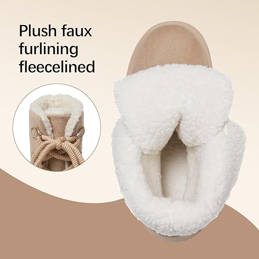 Botas De Nieve Para Mujer Con Plataforma Y Forro Polar - Quierox - Tienda Online