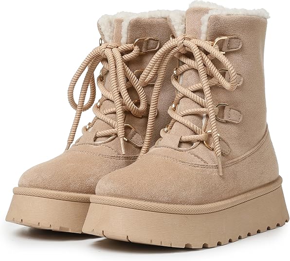 Botas De Nieve Para Mujer Con Plataforma Y Forro Polar - Quierox - Tienda Online