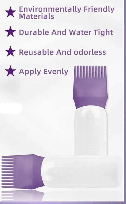 Botella de aceite con cepillo de peine, aplicador de tinte para el cabello - Quierox - Tienda Online