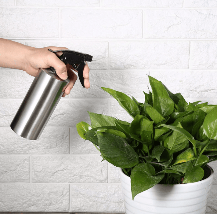 Botella de riego para plantas, 550 ml, acero inoxidable, bomba multifuncional - Quierox - Tienda Online