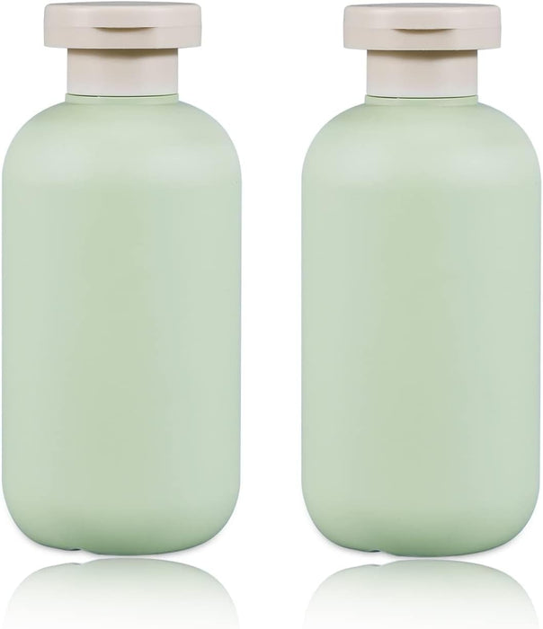 Botellas exprimidas de 300 ml con tapa abatible, botellas de viaje de plástico recargables, 2 piezas - Quierox - Tienda Online
