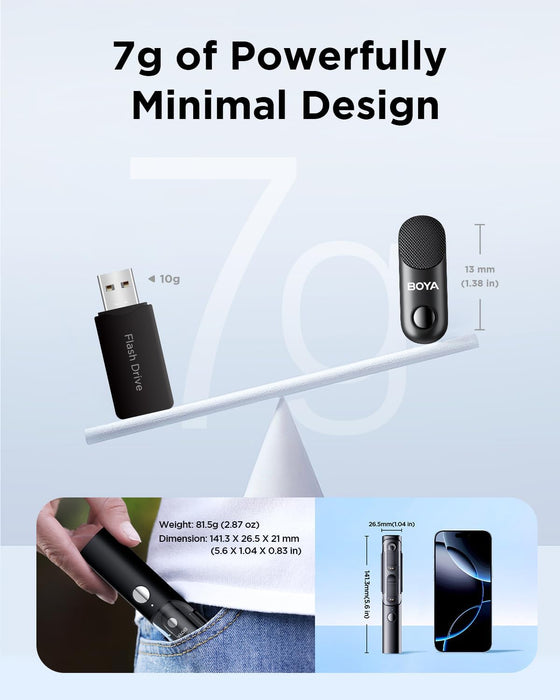 BOYA Magic - 01 Micrófono de solapa inalámbrico, USB - C - Quierox - Tienda Online
