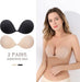Brasier adhesivo push up, paquete de 2 unidades, reutilizable - Quierox - Tienda Online