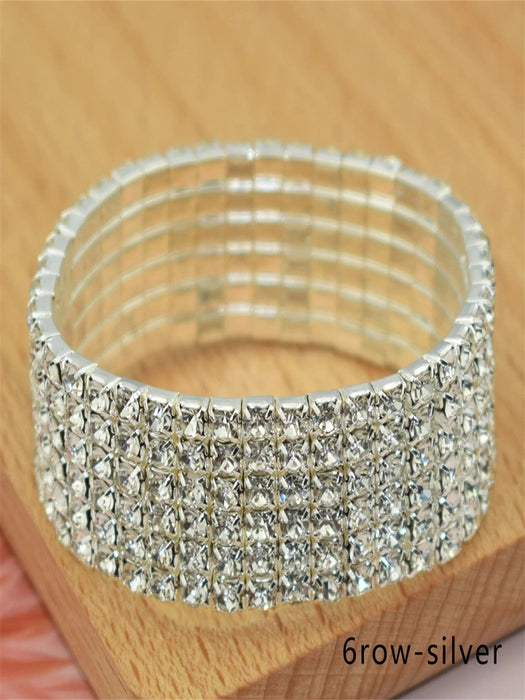 Brazalete con decoración de diamantes de imitación - Quierox - Tienda Online