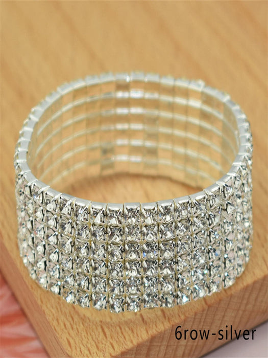 Brazalete con decoración de diamantes de imitación - Quierox - Tienda Online