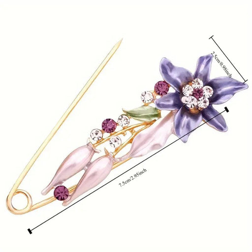 Broche con hebilla de bufanda de tul pintado - Quierox - Tienda Online