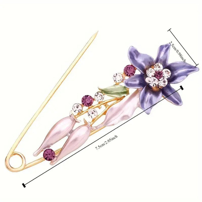 Broche con hebilla de bufanda de tul pintado - Quierox - Tienda Online