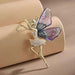Broche de circonita con diseño de hada y mariposa, para bailarinas con alas - Quierox - Tienda Online