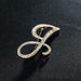 Broches con letras y diamantes de imitación para mujer, manualidades, dorados, AZ - Quierox - Tienda Online