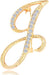 Broches con letras y diamantes de imitación para mujer, manualidades, dorados, AZ - Quierox - Tienda Online