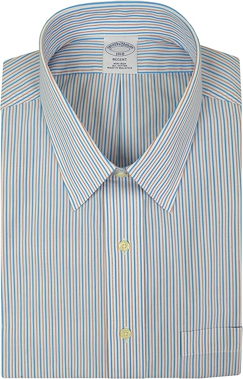 Brooks Brothers Camisa de vestir a rayas con cuello Ainsley de sarga - Quierox - Tienda Online