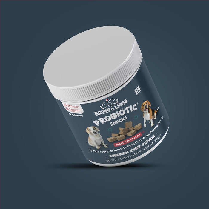 Bruno & Lukas Golosinas de probióticos para perros que apoyan la salud de la flora intestinal - Quierox - Tienda Online