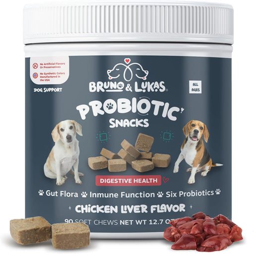Bruno & Lukas Golosinas de probióticos para perros que apoyan la salud de la flora intestinal - Quierox - Tienda Online