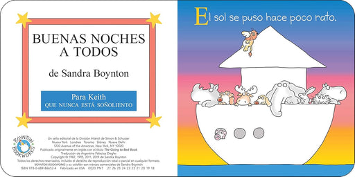 Buenas noches a todos / The Going to Bed Book (Spanish edition) - Quierox - Tienda Online