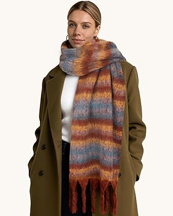 Bufanda de invierno Darller para mujer, de cuadros gruesa - Quierox - Tienda Online