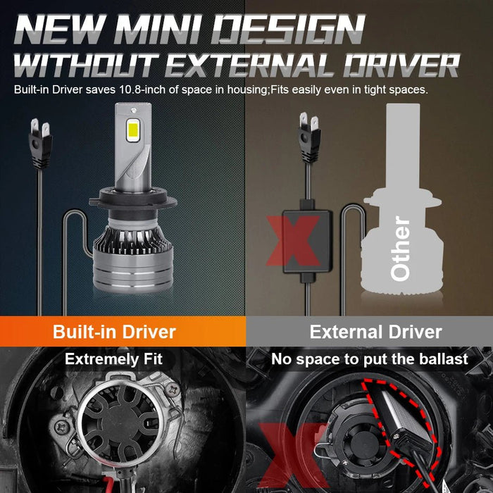 Bullvision Bombillos 6000K Faros 9005/HB3 Led Potente Chip Csp 3570 720w - Quierox - Tienda Online