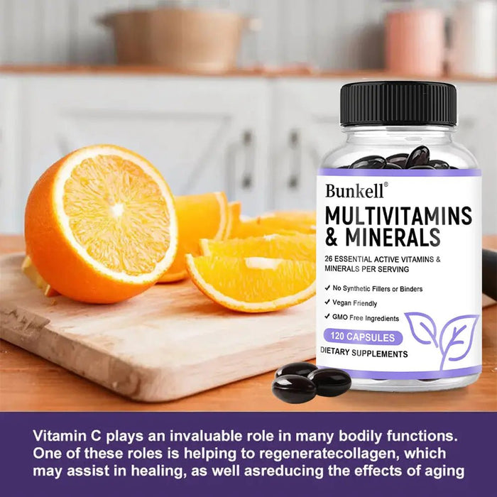 Bunkell Multivitamínico y mineral 120 cápsulas - Quierox - Tienda Online