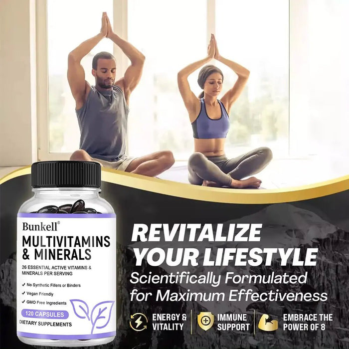 Bunkell Multivitamínico y mineral 120 cápsulas - Quierox - Tienda Online