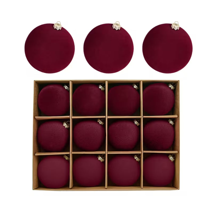 Set de 12 Bolas de Adorno Navideño de Plástico para Decoraciones Festivas
