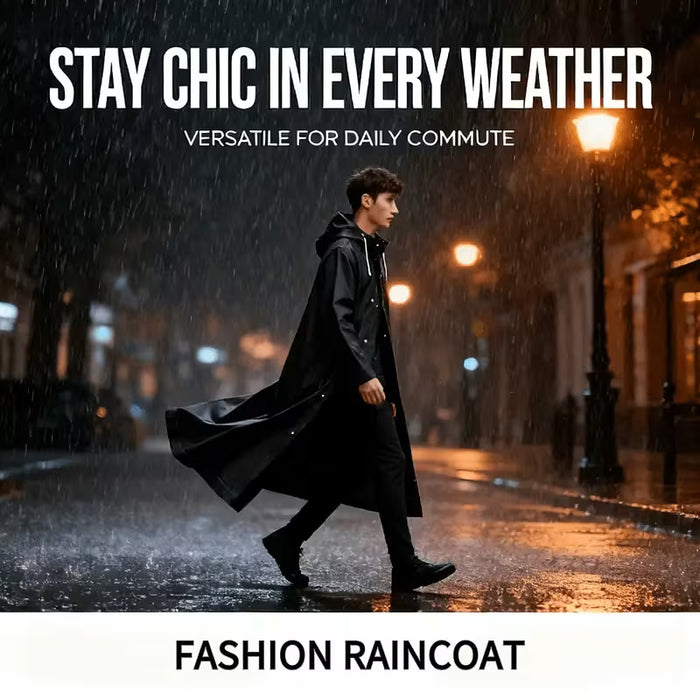 Impermeable de EVA de Cuerpo Completo con Capucha de Longitud Media Unisex