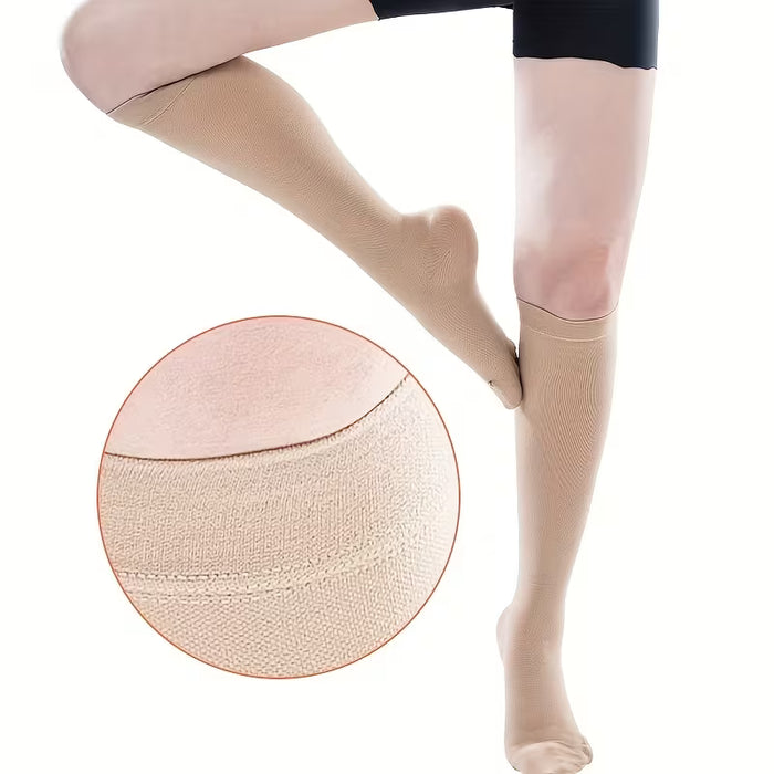 Medias de compresión hasta la rodilla de 15-21 mmHg | Puntera cerrada