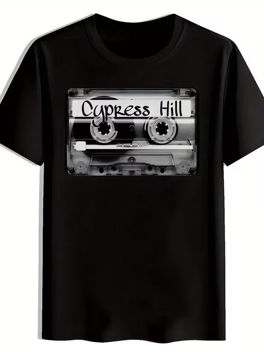 Camiseta Vintage de Rock para Hombres con Logo de Banda y Letras SLIPOKOT