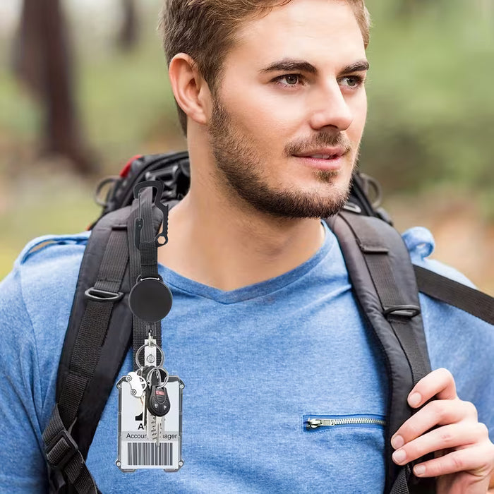 Porta credencial 2D/Porta identificación/Cartera de viaje portátil