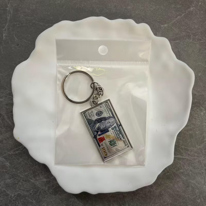 1pc Mini Llavero Réplica de Dólar, Llavero de Divisa Divertido y Genial, Accesorio para Llaves de Bolso