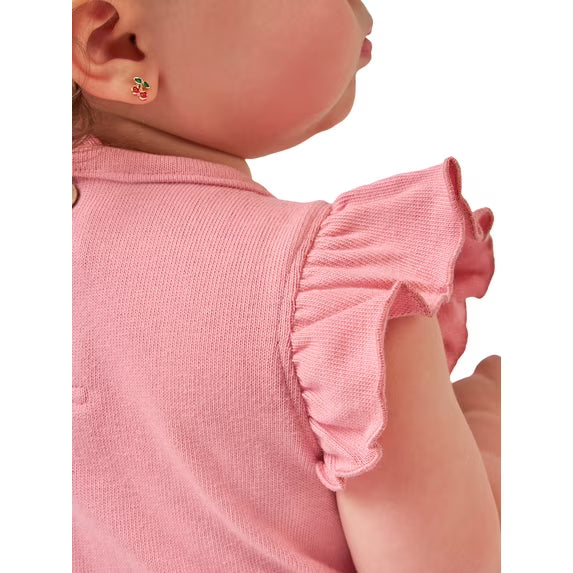 Mono de bebé niña orgánico con estampado de albóndigas Modern Moments
