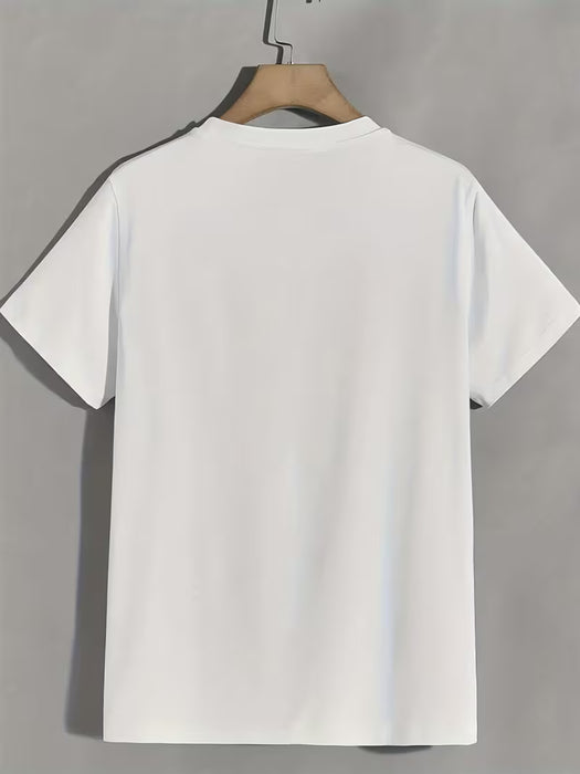 Camiseta de Hombre con Gráfico de Rosa - Casual y Cómoda, Manga Corta