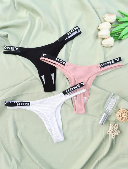 3 Paquetes de Tanga Sin Costuras para Mujer