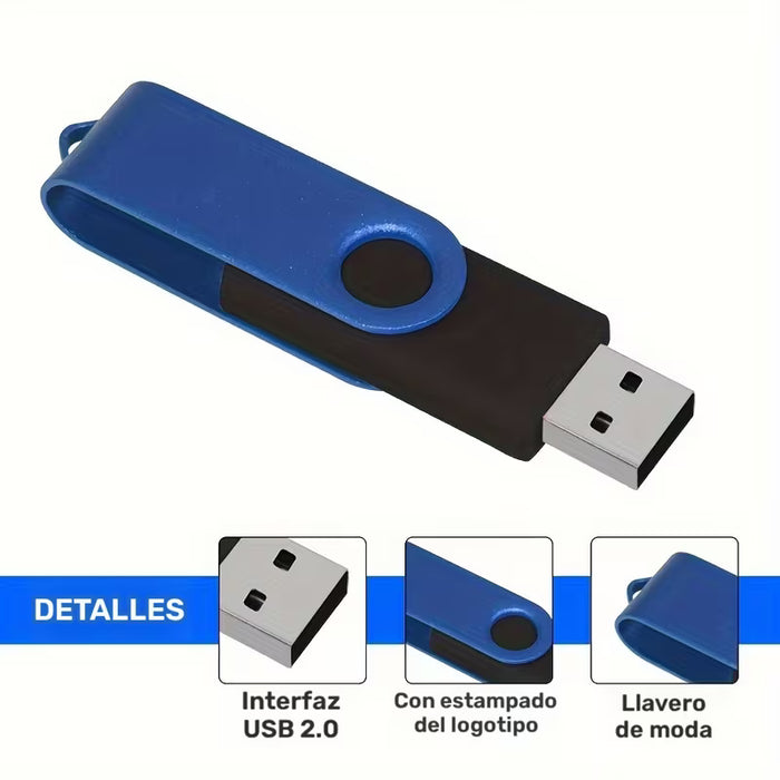 2pcs de USB Flash Drive 256MB, Disco USB de Alta Velocidad con Diseño Metálico