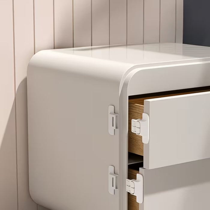 4 Cerraduras para puerta de gabinete de cajón de refrigerador sin taladro, fácil instalación