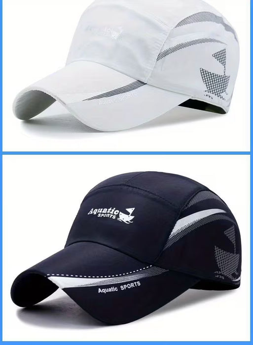 2 Piezas Gorras de Pesca al Aire Libre con Estampado de Barco de Vela