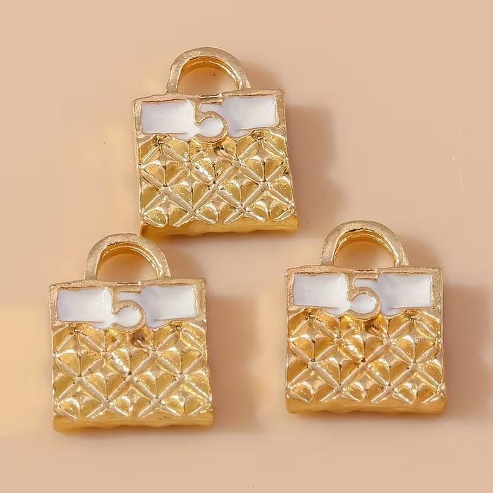 Conjunto de 10 de bolso mini colgantes de aleación para aretes, collares, llaveros