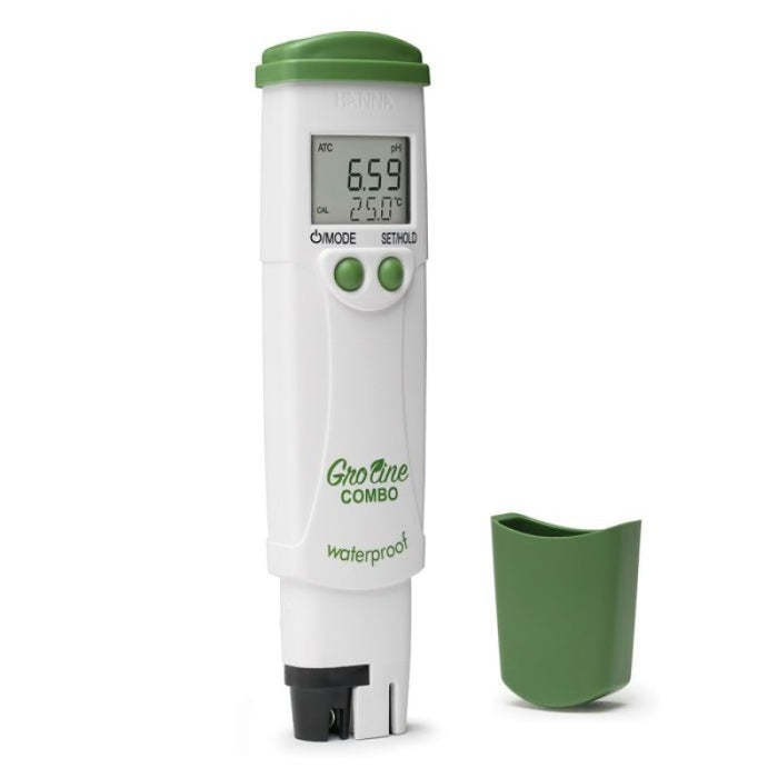 Medidor de bolsillo impermeable de pH/CE/TDS/temperatura hidropónico GroLine