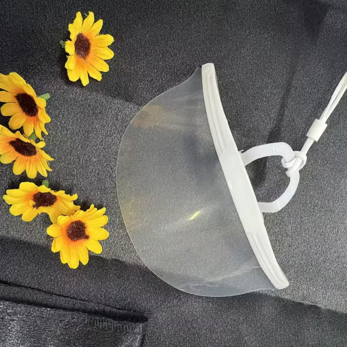 10 Mascarilla facial transparente de plástico para servicio de alimentos Protector antisalpicaduras