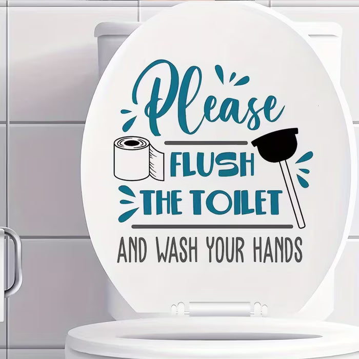 1 pegatinas para inodoro, Por favor, no eches basura, Adecuadas para puertas de baño