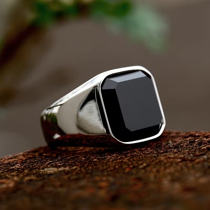 Anillo plateado para hombre, estilo punk hip-hop callejero, vintage, audaz
