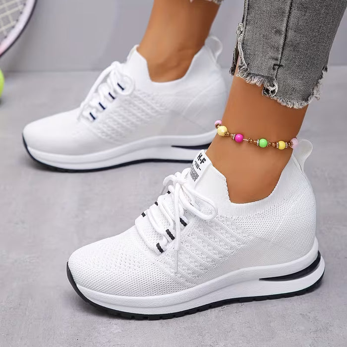 1 Par de Zapatos de Cuña Transpirables para Mujer, que Aumentan la Altura