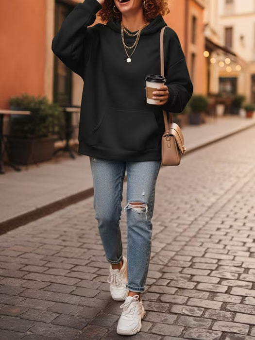 Sudadera con capucha unisex de color liso | Estilo casual cómodo con forro polar suave