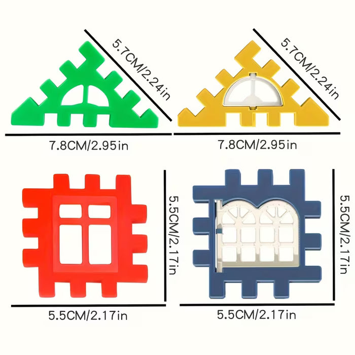 100pcs Bloques de Construcción para Asamblea de Casa, Construcción Básica