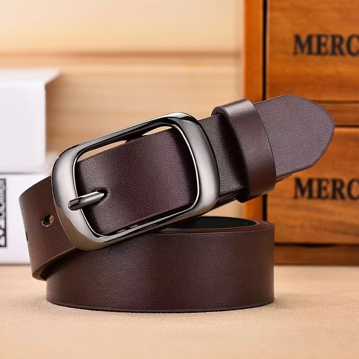 1 Cinturón de hombre, estilo retro con hebilla de aguja es perfecto para jeans.